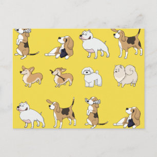 Niedliche Hunde anpassen Postkarte