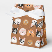 Niedliche Hunde auf Brown Geschenkschachtel (Vorderseite)