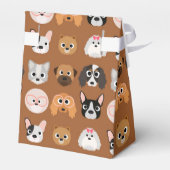 Niedliche Hunde auf Brown Geschenkschachtel (Rückseite)