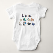 Niedliche Hunde Baby Strampler (Rückseite)