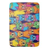 Niedliche Hunde Badematte (Vorderseite Vertikal)