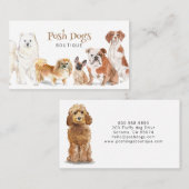 Niedliche Hunde-Boutique-Pet-Care-Visitenkarte Visitenkarte (Vorne/Hinten)