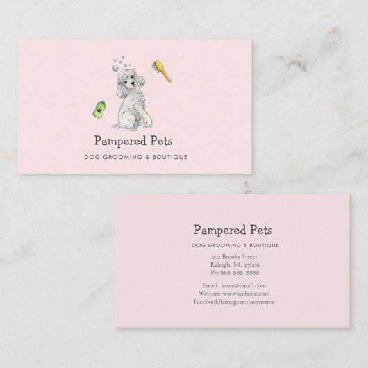 Niedliche Hunde-Boutique Visitenkarte (Vorne/Hinten)