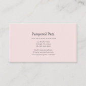 Niedliche Hunde-Boutique-Visitenkarte Visitenkarte (Rückseite)