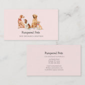 Niedliche Hunde-Boutique-Visitenkarte Visitenkarte (Vorne/Hinten)