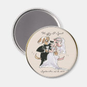 Niedliche Hunde-Cartoon, die die Datumsmagnete ein Magnet (Vorderseite/Rückseite)