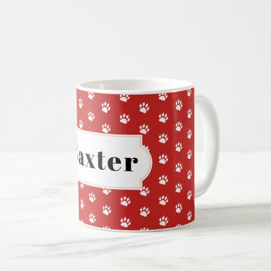 Niedliche Hunde Druckmuster auf benutzerdefinierte Kaffeetasse (VorderseiteRechts)