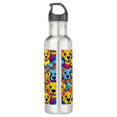 Niedliche Hunde Edelstahlflasche (Rückseite)