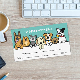 Niedliche Hunde Ernennung Erinnerung Betreuung von Visitenkarte