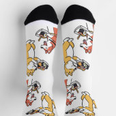 Niedliche Hunde essen Sushi Novelty Socks Socken (Oben)