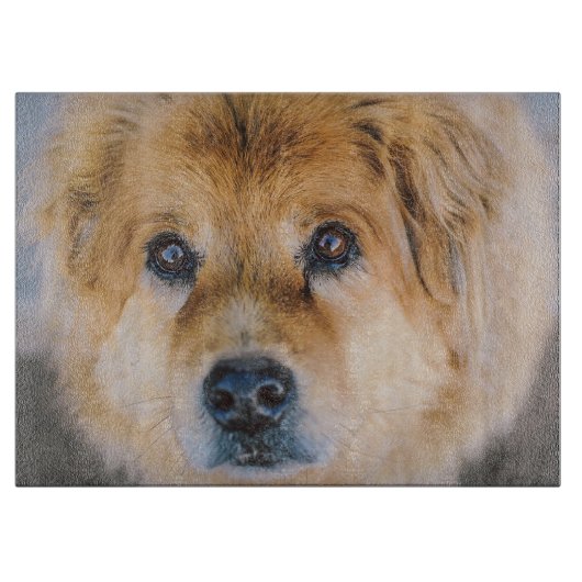 Niedliche Hunde-Foto-Schneidplatte Schneidebrett (Vorderseite)