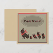 Niedliche Hunde - Französische Bulldogs - Einladung (Vorne/Hinten)