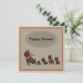 Niedliche Hunde - Französische Bulldogs - Einladung (Stehend Vorderseite)