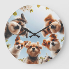 Niedliche Hunde Funny Dog Wall Uhr