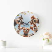 Niedliche Hunde Funny Dog Wall Uhr (Zuhause)