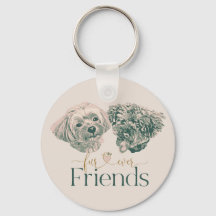 Niedliche Hunde für vier Freunde