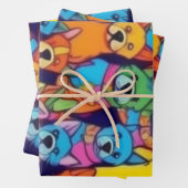 Niedliche Hunde Geschenkpapier Set (Beispiel)