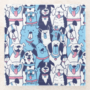 Niedliche Hunde Glas Untersetzer