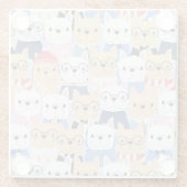 Niedliche Hunde Glas Untersetzer (Rückseite)