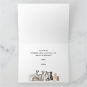 Niedliche Hunde glücklich zum Geburtstag Karte (Innenseite)