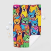 Niedliche Hunde Golfhandtuch (Insitu)