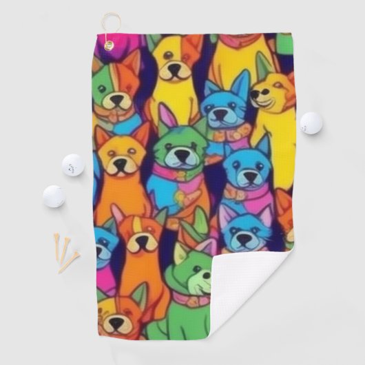 Niedliche Hunde Golfhandtuch (Insitu)