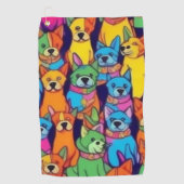 Niedliche Hunde Golfhandtuch (Vorderseite)