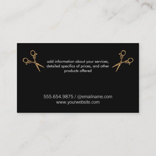 Niedliche Hunde | Grooming Scissors Visitenkarte (Rückseite)