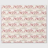 Niedliche Hunde Happy Howlidays Personalisiert Nam Geschenkpapier (Flach)