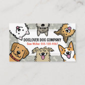 Niedliche Hunde Haustiere Haustiere Haustier Frau Visitenkarte (Vorderseite)