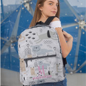 Niedliche Hunde Herz Rosa Monogramm Personalisiert Bedruckter Rucksack