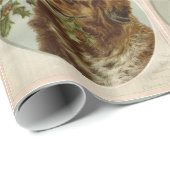 NIEDLICHE HUNDE, HOLLYBERRIEN, WINTERBLUME GESCHENKPAPIER (Rolleneckpunkt)