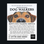 Niedliche Hunde-, Hundeschwalker-Service-Werbung Flyer<br><div class="desc">Niedlicher Hund,  Dog Walker Service Werbung Flyer vom Business Card Store.</div>