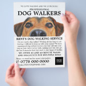 Niedliche Hunde-, Hundeschwalker-Service-Werbung Flyer (Hand)