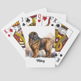 Niedliche Hunde-Illustration - tibetischer Mastiff Spielkarten