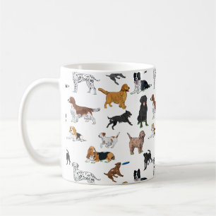 Niedliche Hunde Illustrationen Muster-Papierabdeck Kaffeetasse