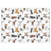 Niedliche Hunde Illustrationen Muster Tablette Tischdecke (Vorderseite (Horizontal))