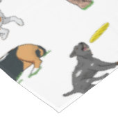 Niedliche Hunde Illustrationen Muster Tablette Tischdecke (Schrägansicht)