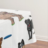 Niedliche Hunde Illustrationen Muster Tablette Tischdecke (Beispiel)