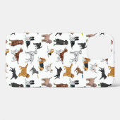 Niedliche Hunde-Illustrationsmuster Case-Mate iPhone Hülle (Rückseite (Horizontal))