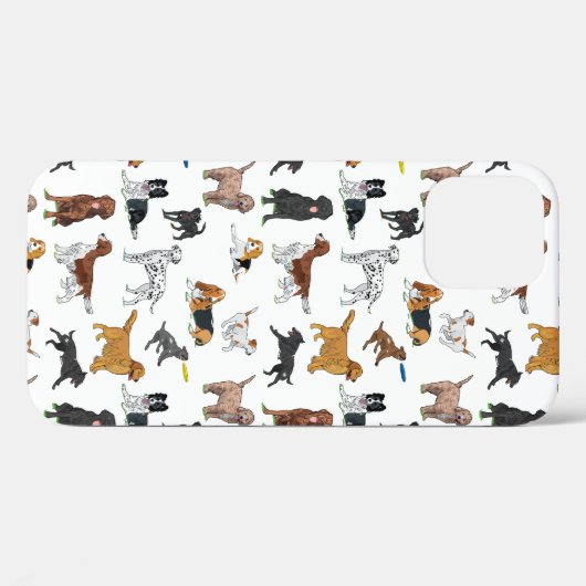 Niedliche Hunde-Illustrationsmuster Case-Mate iPhone Hülle (Rückseite (Horizontal))