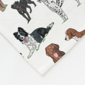 Niedliche Hunde-Illustrationsmuster Fleecedecke (Ecke)