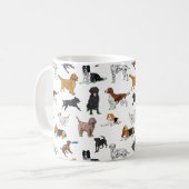 Niedliche Hunde-Illustrationsmuster Kaffeetasse (Vorderseite Links)