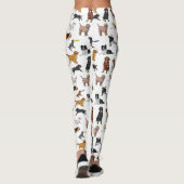 Niedliche Hunde-Illustrationsmuster Leggings (Rückseite)
