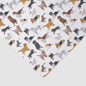 Niedliche Hunde-Illustrationsmuster Seidenpapier (Ausschnitt)