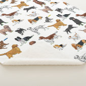 Niedliche Hunde-Illustrationsmuster Sherpadecke (3/4)
