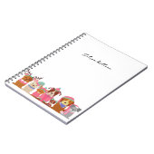 niedliche Hunde im Winternamen Notizblock (Linke Seite)