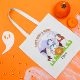 Niedliche Hunde in Kostümbeutel für Halloween-Leck Tragetasche