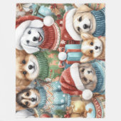 Niedliche Hunde in Süßmitteln Fleecedecke (Vorderseite)