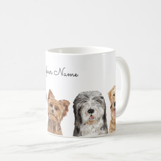 Niedliche Hunde Kaffeetasse (VorderseiteRechts)